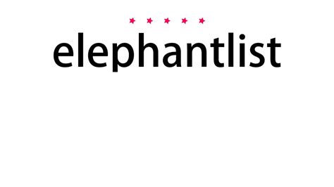 elephantlist